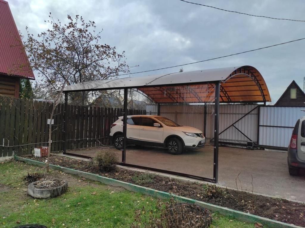Прозрачные шторы ПВХ для навеса под автомобиль в Малаховке